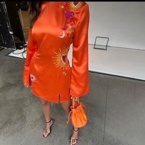 Orange Genesis mini dress